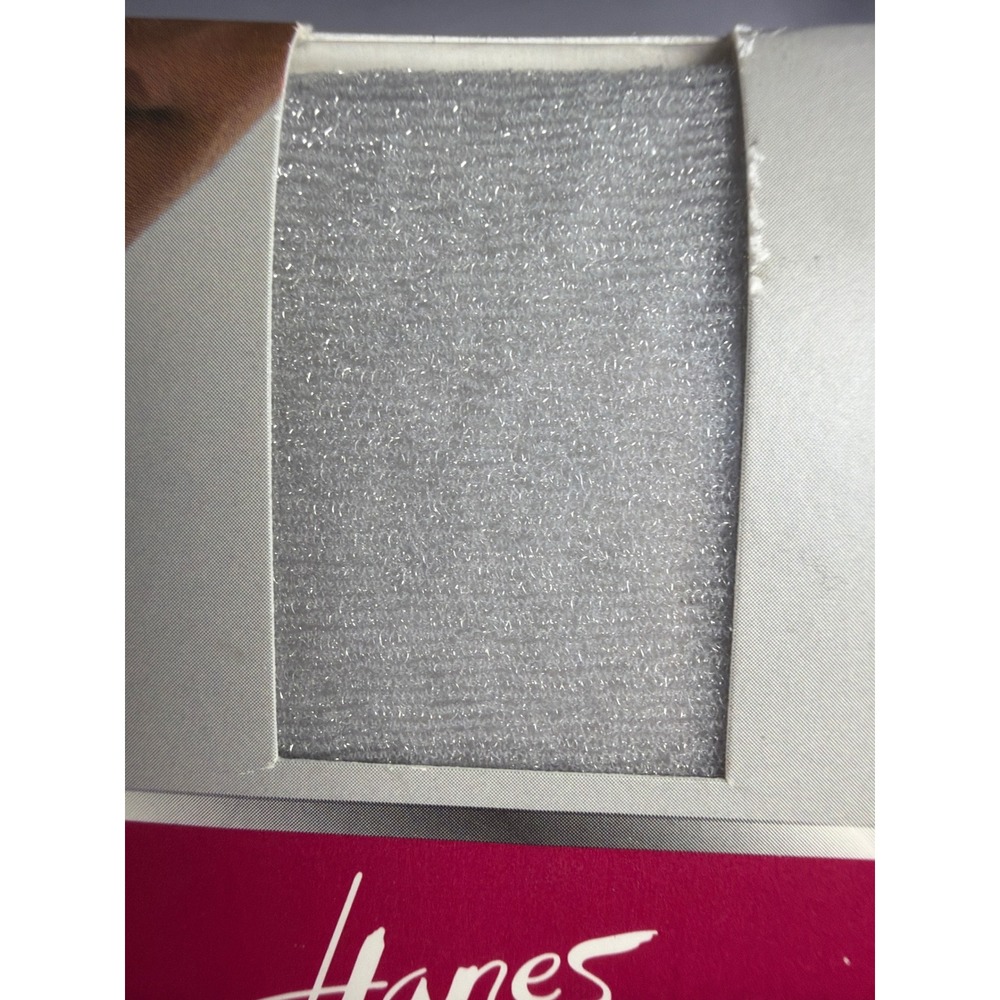 Hanes Silk Reflections Celebrate Sparkle Tights Women AB Silver Sandalfoot VTG - Picture 8 of 8